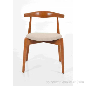 Silla de codo de Wegner de madera maciza clásica